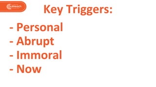 Key Triggers:
- Personal
- Abrupt
- Immoral
- Now
 