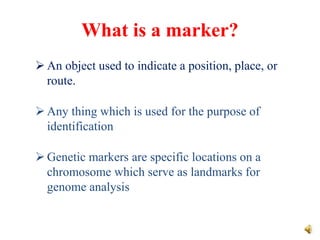 2018 02-14 dna markers introduction | PPTX