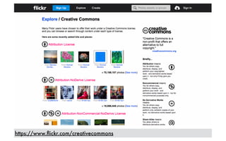 https://www.ﬂickr.com/creativecommons
 