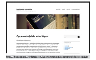 https://digioppevara.wordpress.com/lugemismaterjalid/oppematerjalide-autorioigus/
 
