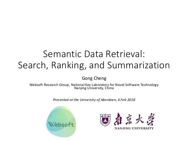 semantic data exploration Semantic Summarization Retrieval: Ranking, Data Search, and semantic data exploration Semantic Summarization Retrieval: Ranking, Data Search, and