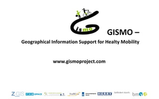 GISMO –
Geographical Information Support for Healty Mobility
www.gismoproject.com
 
