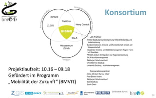 Konsortium
28
Projektlaufzeit: 10.16 – 09.18
Gefördert im Programm
„Mobilität der Zukunft“ (BMVIT)
 