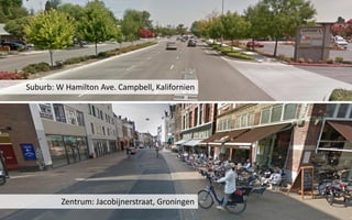 38
Suburb: W Hamilton Ave. Campbell, Kalifornien
Zentrum: Jacobijnerstraat, Groningen
 