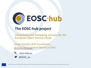 eosc-hub.eu
@EOSC_eu
EOSC-hub receives funding from the European Union’s Horizon 2020 research and innovation programme un...