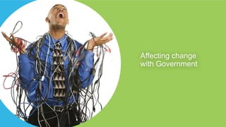 Affecting change
with Government
 