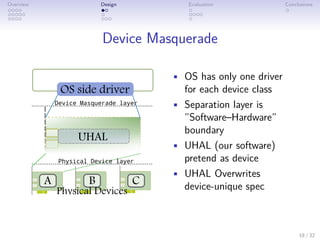 Unified Hardware Abstraction Layer with Device Masquerade | PDF