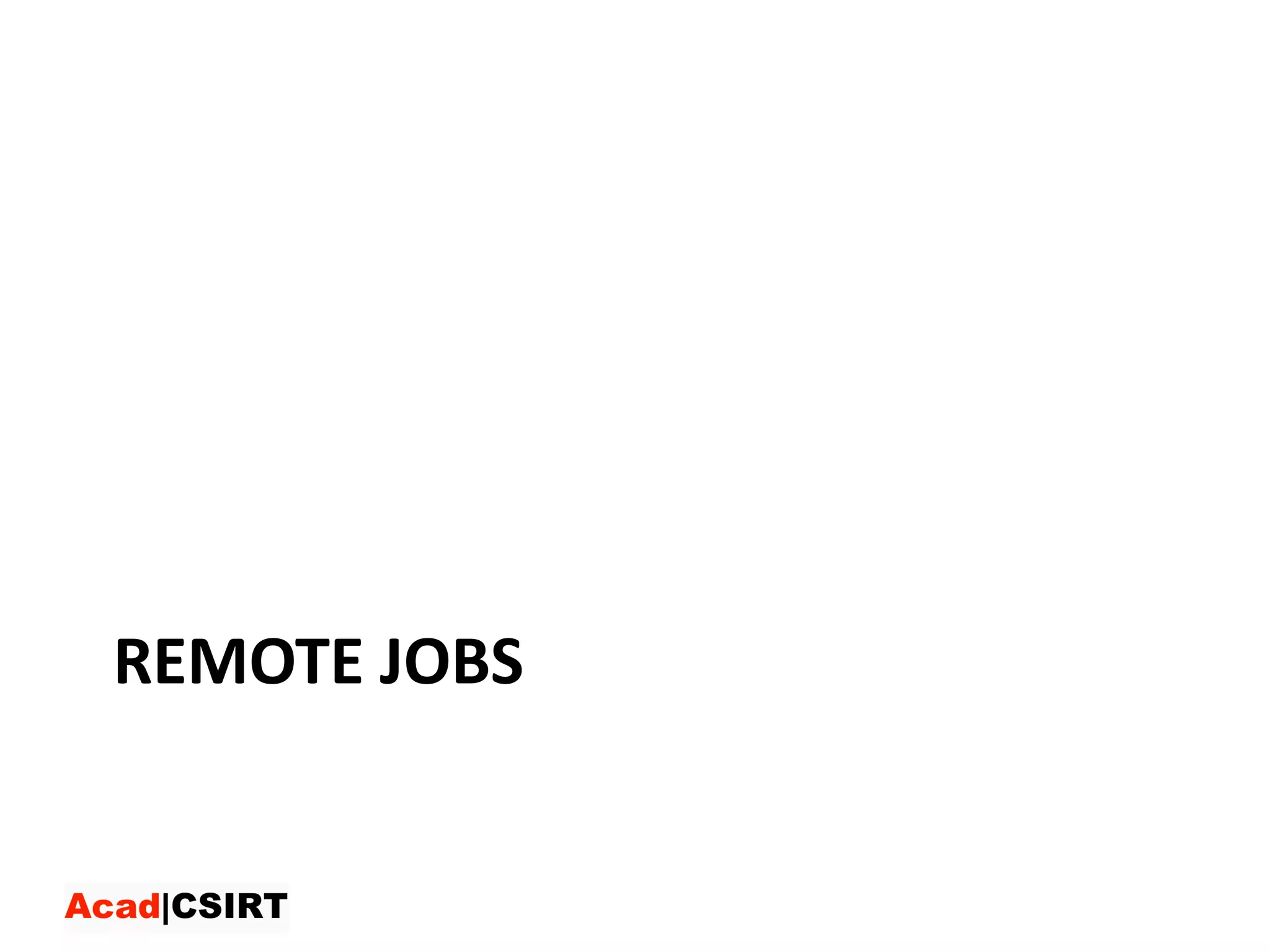 REMOTE	JOBS
 