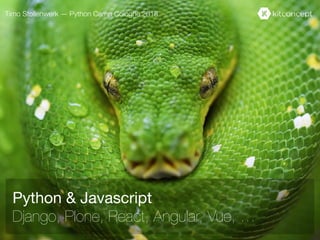 Python & Javascript

Django, Plone, React, Angular, Vue, …
Timo Stollenwerk — Python Camp Cologne 2018
 