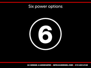 Six power options
 