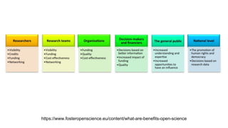 https://www.fosteropenscience.eu/content/what-are-benefits-open-science
 