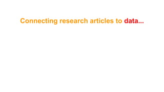 Connecting research articles to data...
 