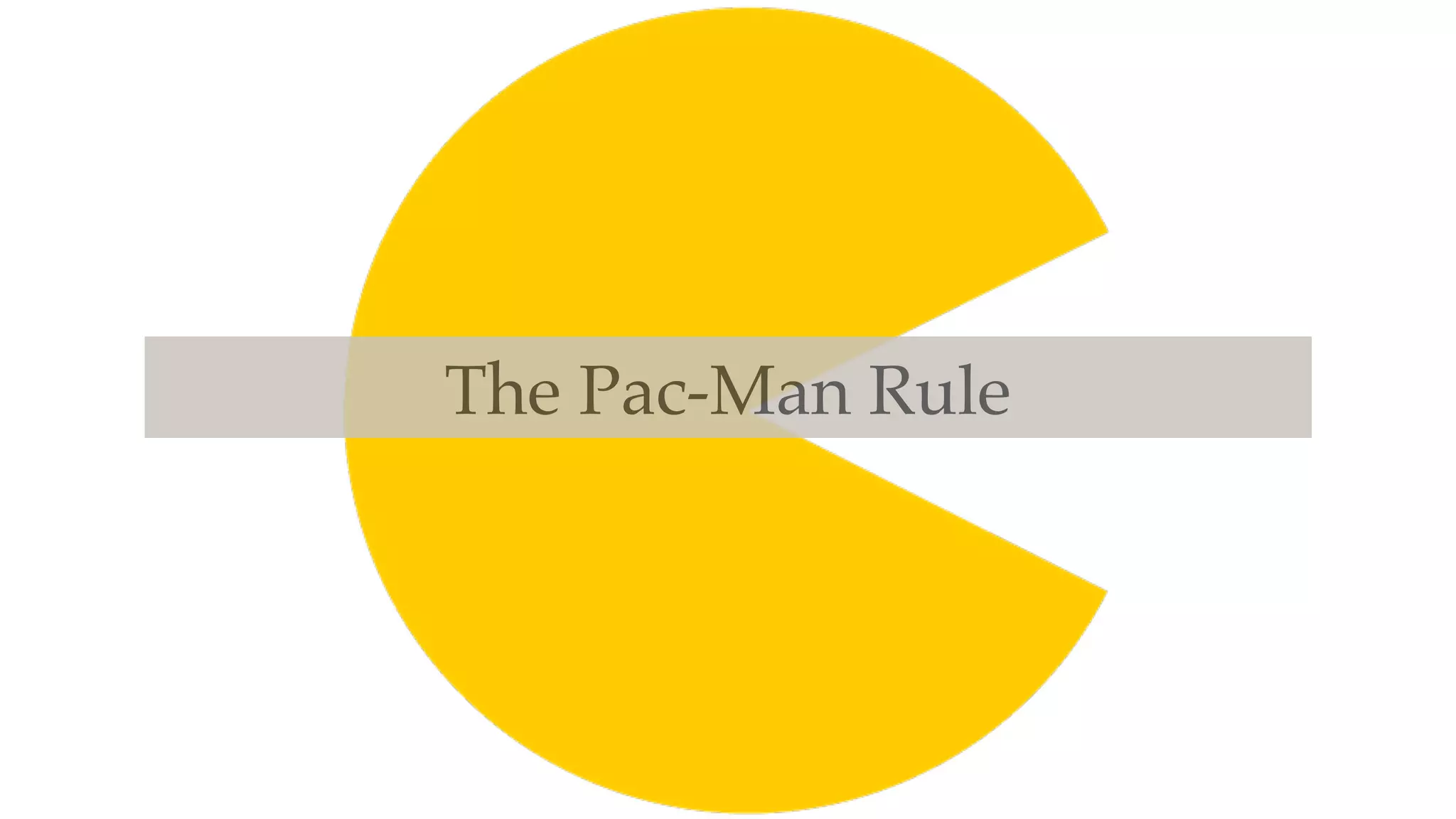 The Pac-Man Rule
 