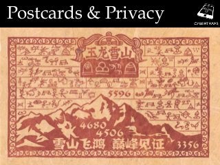 Postcards & Privacy
 