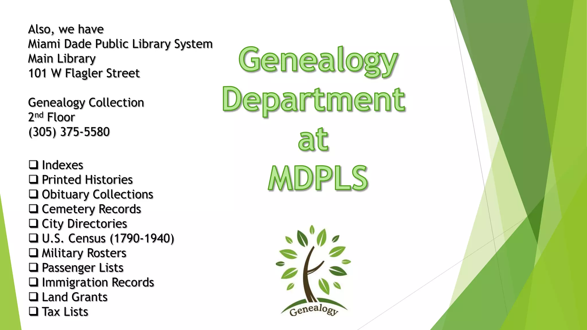 2018 0525 mdplsgenealogy resources PPT