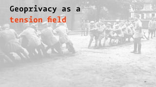 Geoprivacy as a
tension ﬁeld
56
 