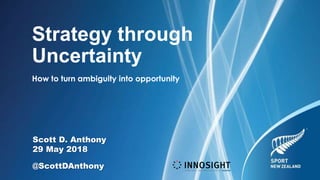 © Copyright 2018 Innosight Consulting LLC and/or its affiliates 0www.innosight.com
Scott D. Anthony
29 May 2018
@ScottDAnthony
Strategy through
Uncertainty
How to turn ambiguity into opportunity
 