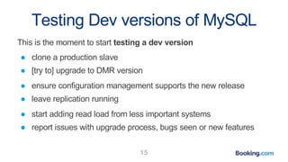 Experiences testing dev versions of MySQL and why it is good for you | PDF