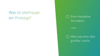 Eine interaktive
Simulation
Alles was eine Idee
greifbar macht
ODER
 
