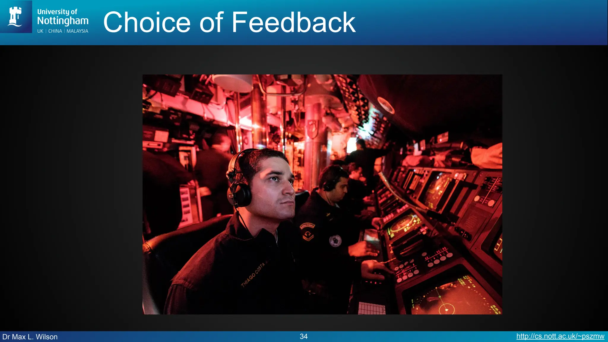 Dr Max L. Wilson http://cs.nott.ac.uk/~pszmw
Choice of Feedback
34
 