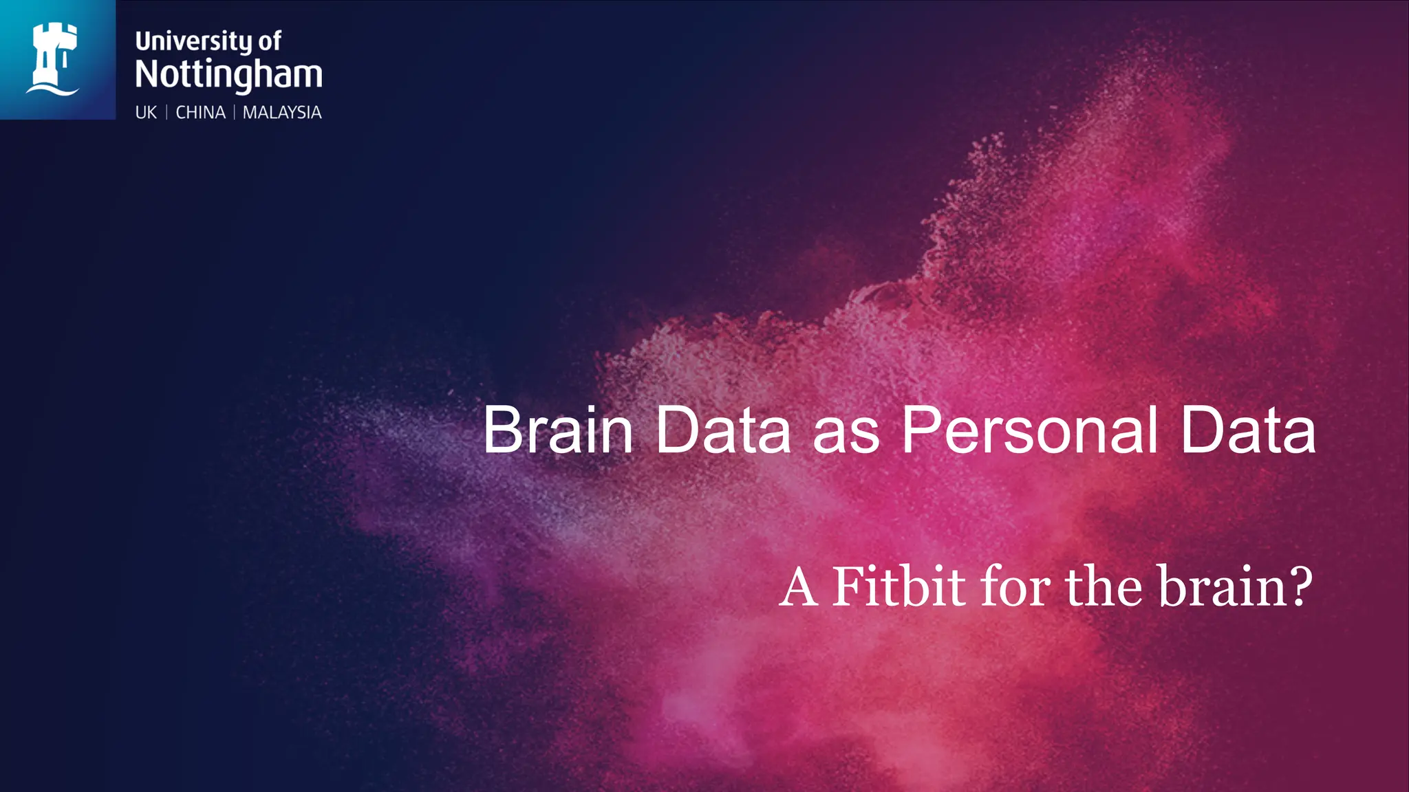Brain Data as Personal Data
A Fitbit for the brain?
 