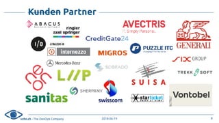 vshn.ch - The DevOps Company 2018-06-19
Kunden Partner
8
 