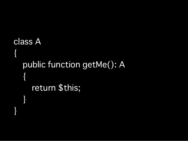 Phpの戻り値型宣言でselfを使ってみよう