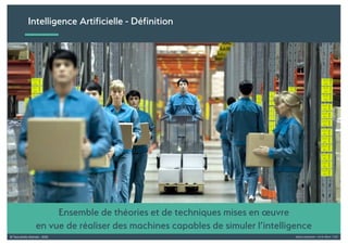 Alexia Audevart – IA & Rêve - CJD© Tous droits réservés - 2018
Intelligence Artificielle - Définition
Ensemble de théories et de techniques mises en œuvre
en vue de réaliser des machines capables de simuler l’intelligence
 
