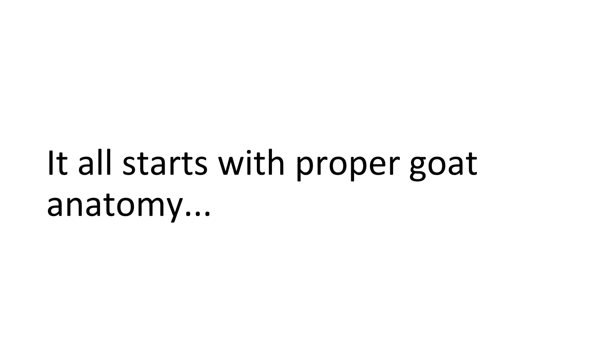 It all starts with proper goat
anatomy...
 