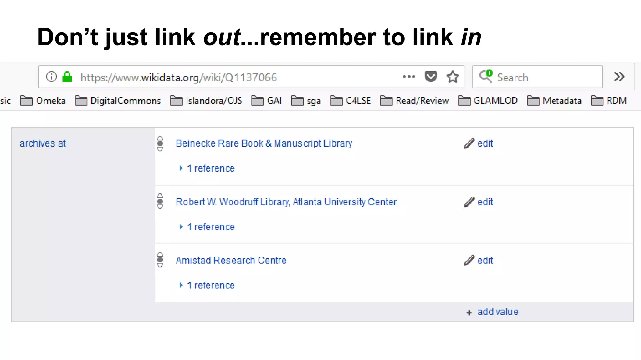 Don’t just link out...remember to link in
 