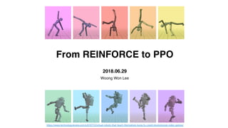 From REINFORCE to PPO
