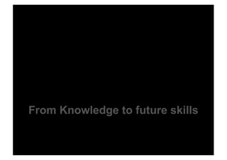 From Knowledge to future skills
 
