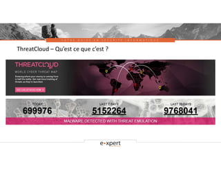 V O T R E G U I D E E N S É C U R I T É I N F O R M A T I Q U E
ThreatCloud – Qu’est ce que c’est ?
 