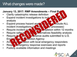 Changes In Rmp Risk Management Plan Changes | PDF