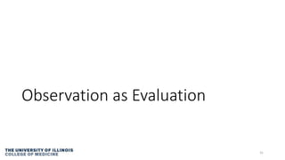 Observation as Evaluation
31
 