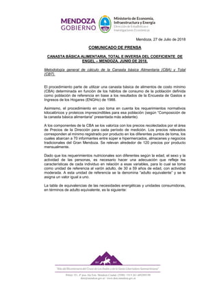 Peltier 351, 4º piso Ala Este. Mendoza Ciudad. (5500) +54 9 261 4492093/98
deie@mendoza.gov.ar / www.deie.mendoza.gov.ar
M...