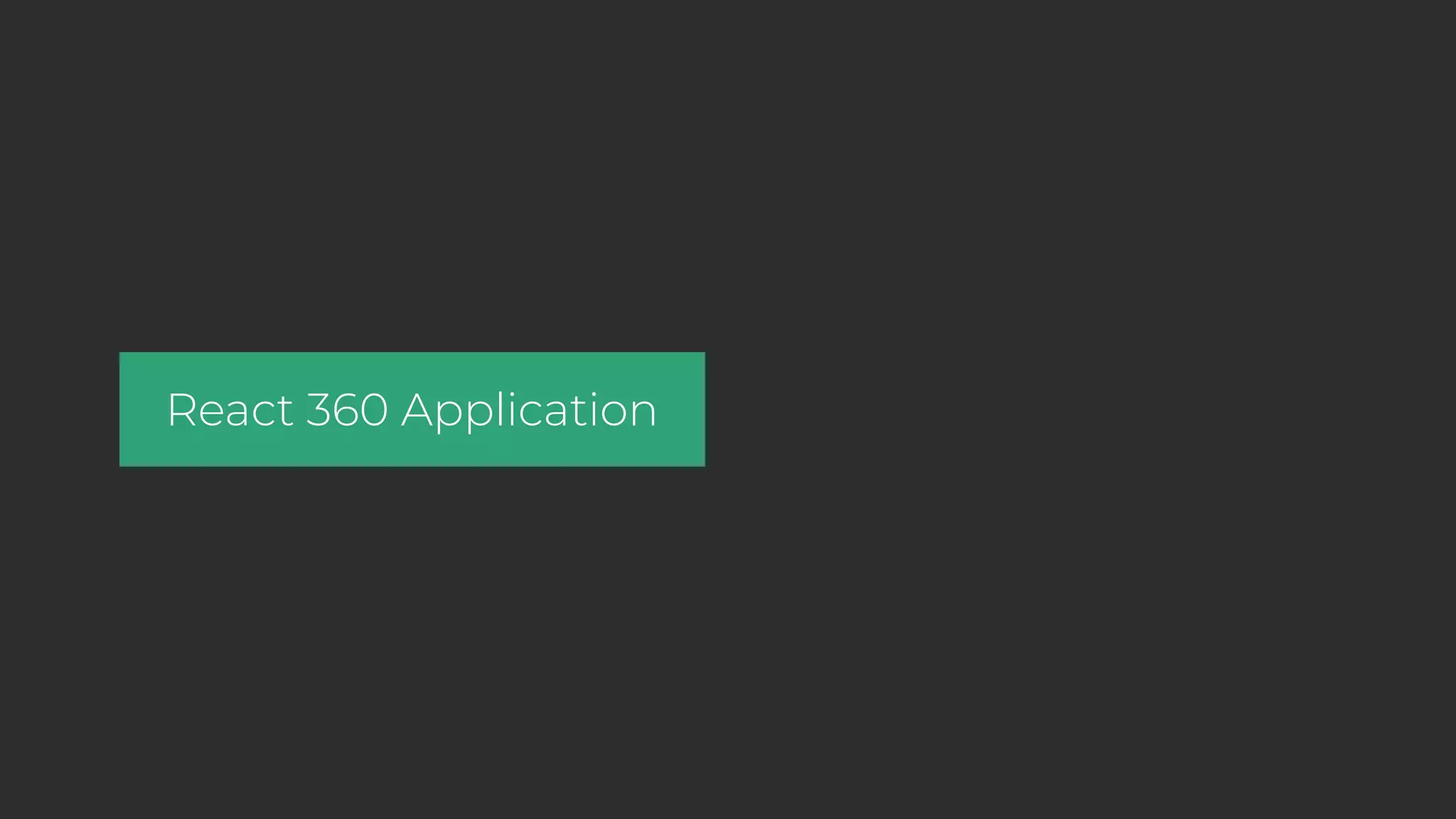 React 360 Application 