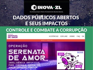 DADOS PÚBLICOS ABERTOS
E SEUS IMPACTOS
CONTROLE E COMBATE A CORRUPÇÃO
ROSIE
 
