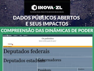 DADOS PÚBLICOS ABERTOS
E SEUS IMPACTOS
COMPREENSÃO DAS DINÂMICAS DE PODER
 