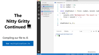 Compiling our file to JS
tsc multiplication.ts
@fvcproductions
The
Nitty Gritty
Continued 💻
@fvcproductions
 