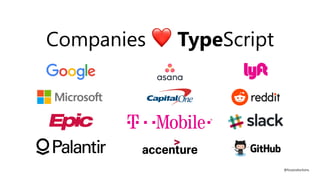 Companies ❤ TypeScript
@fvcproductions
 