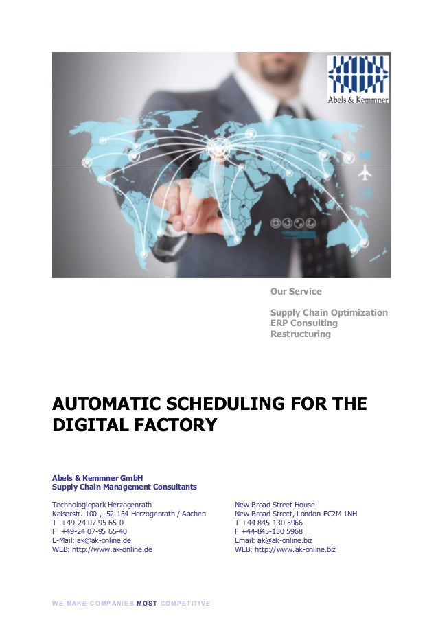 Erp Performance Management And Automatic Scheduling For The Digital F