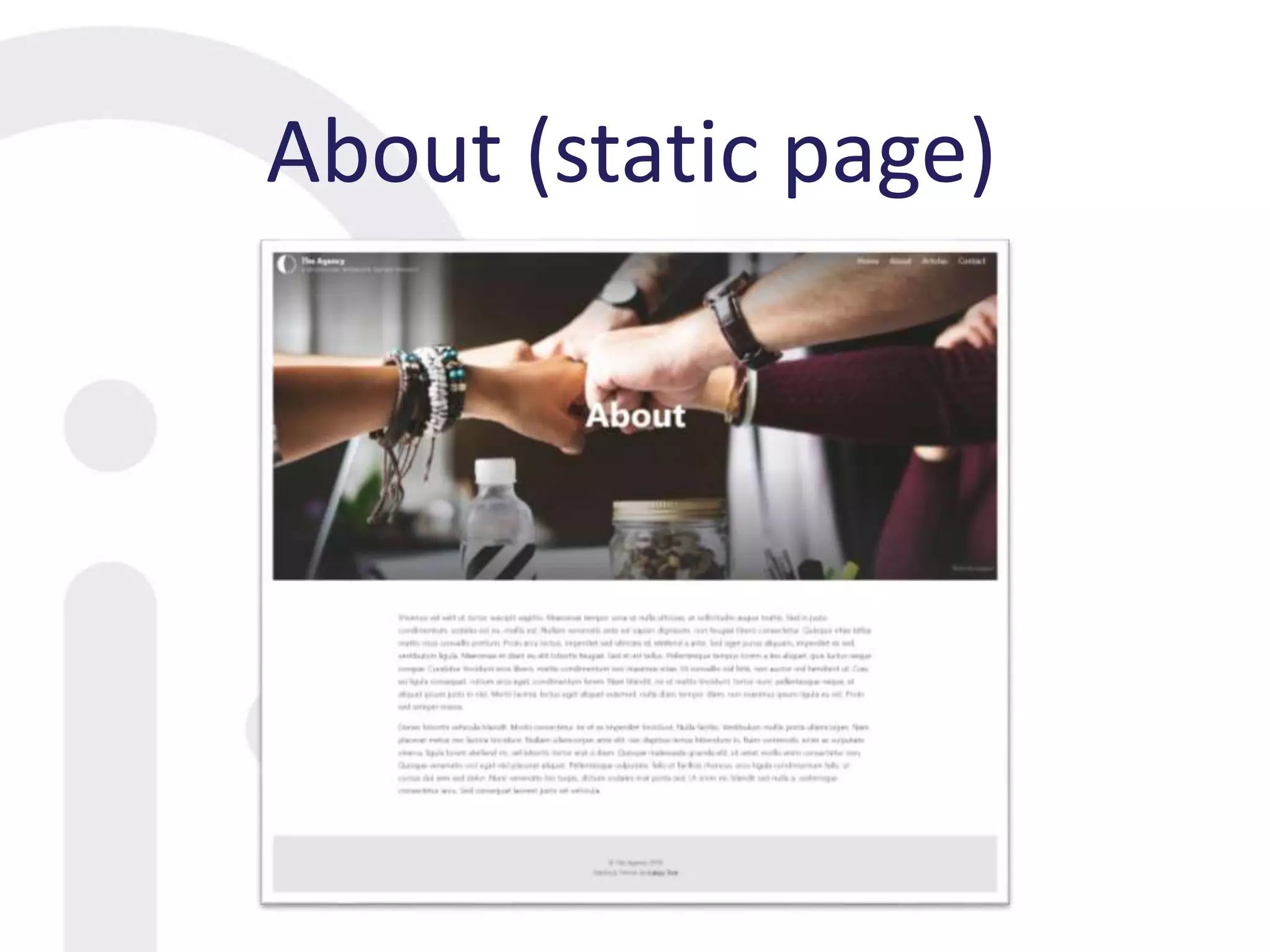 About (static page)
 