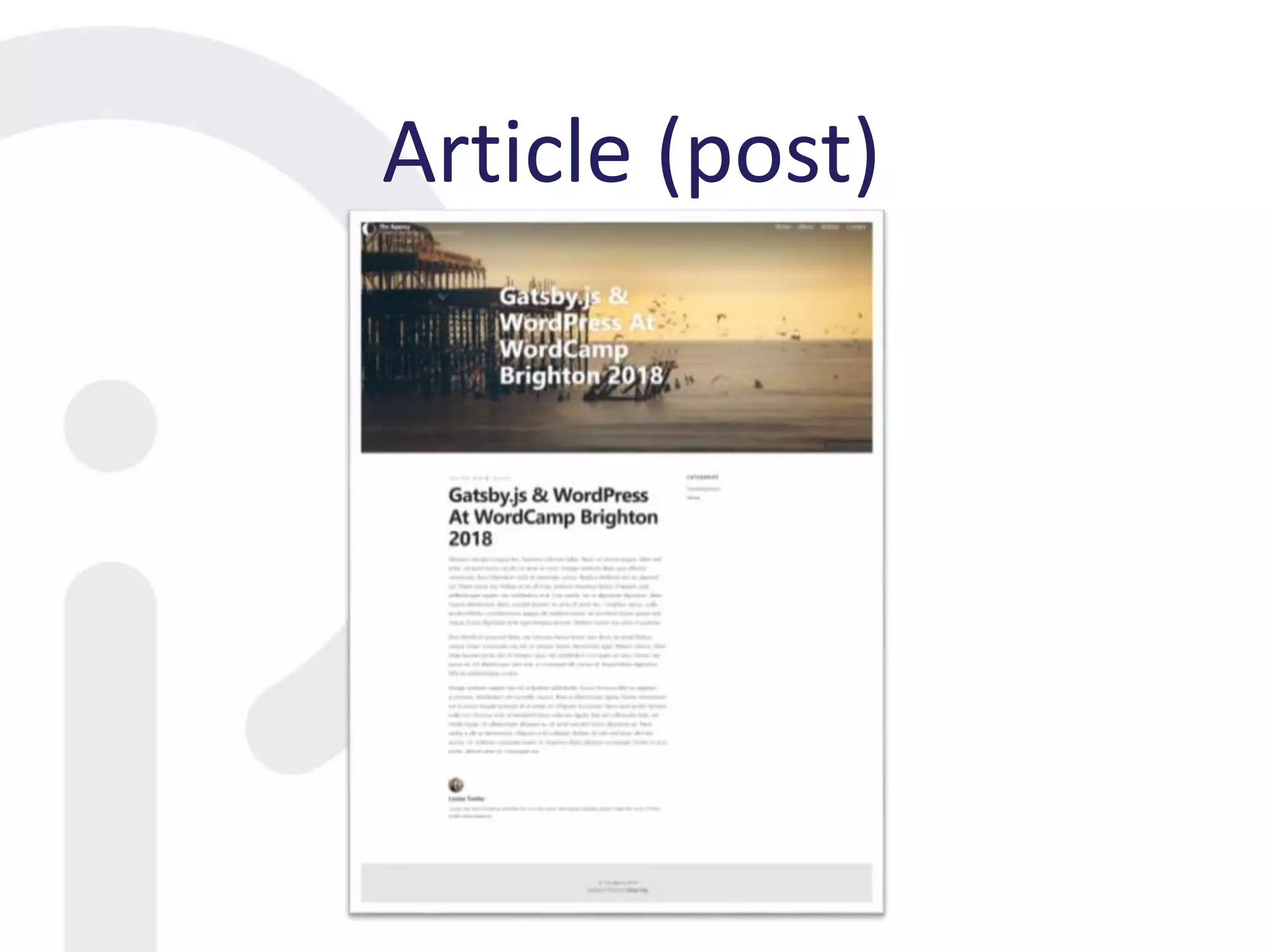 Article (post)
 