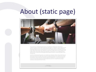 About (static page)
 