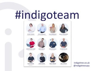 #indigoteam
indigotree.co.uk
@indigotreesays
 