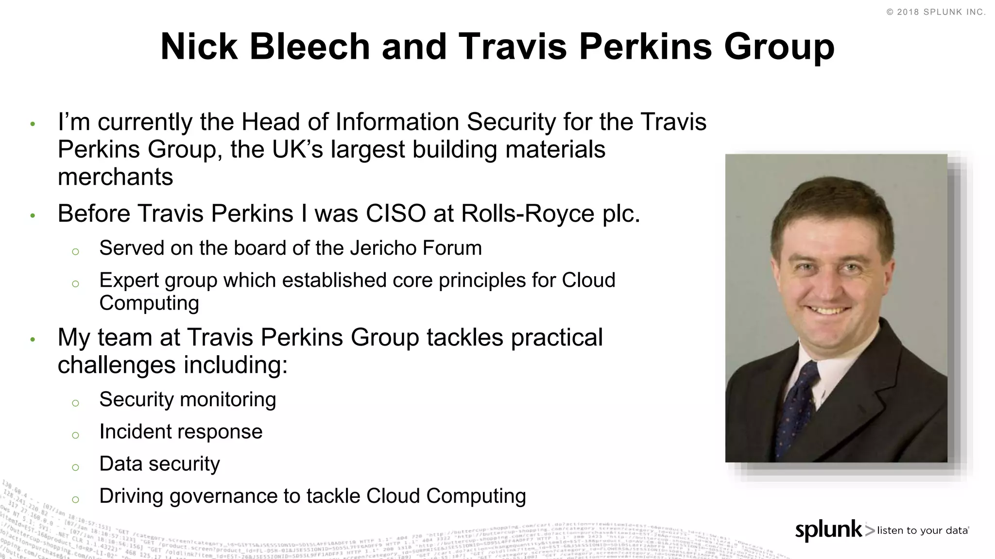 Travis Perkins at Gartner Risk and Security Management Summit Europe PPT