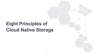 14
Eight Principles of
Cloud Native Storage
 