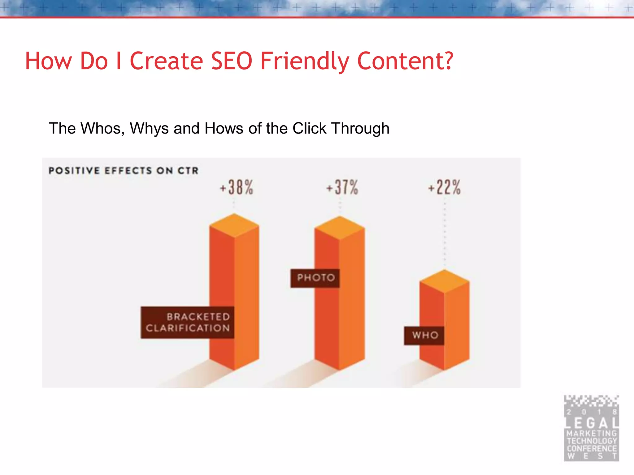 How Do I Create SEO Friendly Content?
The Whos, Whys and Hows of the Click Through
 