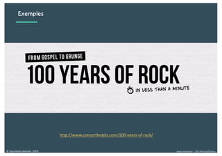 Alexia Audevart – 24H Pharma@Dreux© Tous droits réservés - 2018
http://www.concerthotels.com/100-years-of-rock/
Exemples
 